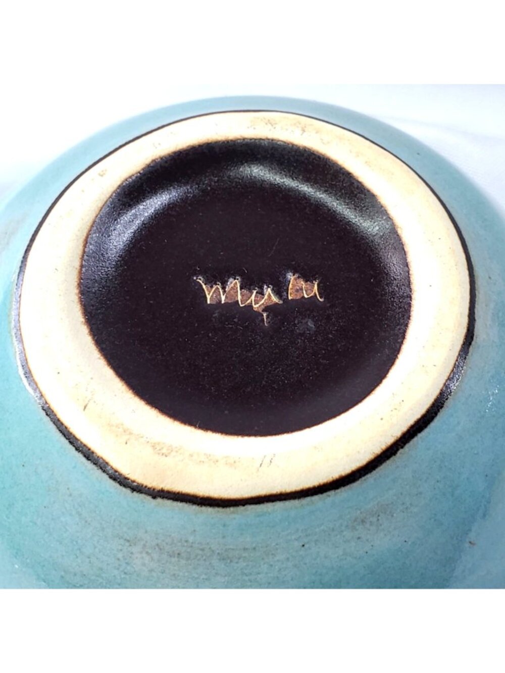 Mara Signed Mex Lidded Sugar Bowl Two Faces Abstract Stoneware Pottery Mexico - Picture 5 of 15